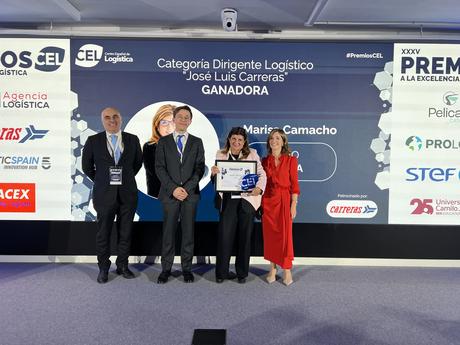 Marisa Camacho recibe el Premio CEL Dirigente Logístico «José Luis Carreras» en la XXXV edición de los Premios CEL a la Logística