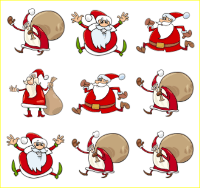 Contar Papá Noeles.