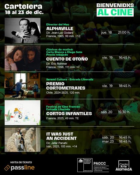 Descubre la Cartelera del Centro Arte Alameda del 18 al 23 de diciembre