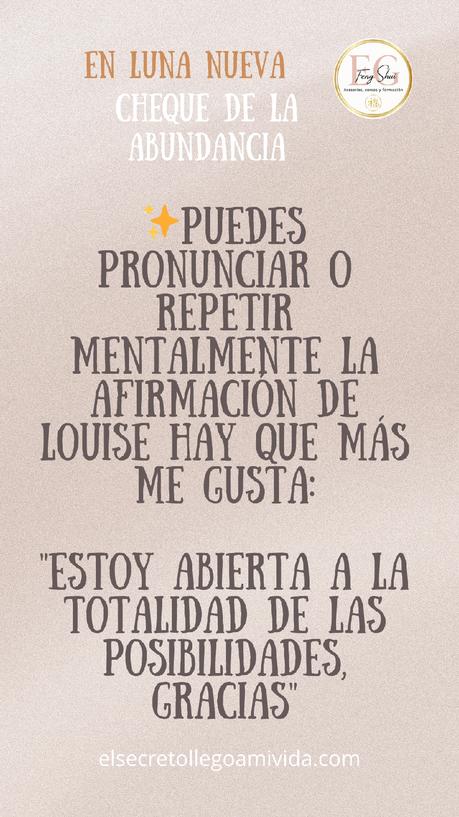 ✨ El 20 de diciembre a partir de las 02:44h de España tenemos la Luna Nueva para poder realizar el Cheque de la Abundancia.