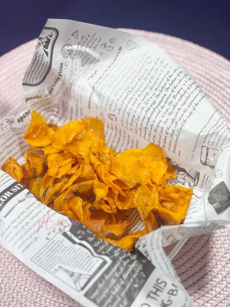 Chips de boniato en airfryer