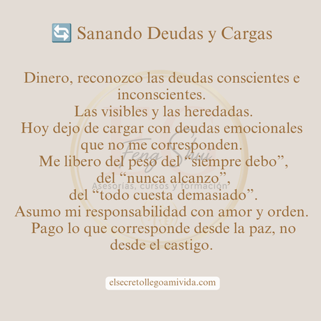 ✨ Carta al Dinero Cierra este 2025 Sanando tu relación con el dinero