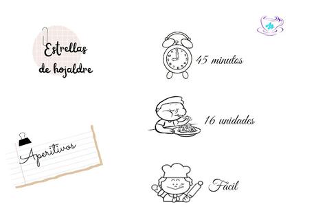 ESTRELLAS DE HOJALDRE CON JAMÓN YORK Y QUESO ESTRELLAS DE HOJALDRE CON JAMÓN YORK Y QUESO