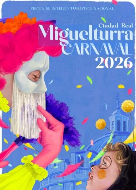 ‘¿A que no me conoces?’ del castellonense Sebastián Casanova será la imagen oficial del Carnaval de Miguelturra 2026
