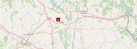 La colisión de 5 vehículos en Tébar deja dos heridos trasladados al hospital y la A-3 queda abierta al tráfico