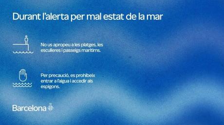 El temporal del mar en Barcelona ciudad obliga a activar la alerta del plan de emergencia