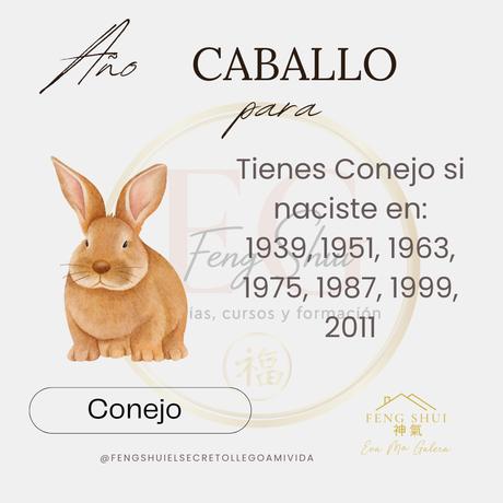 Horóscopo chino para el conejo en 2026