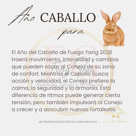 Horóscopo chino para el conejo en 2026