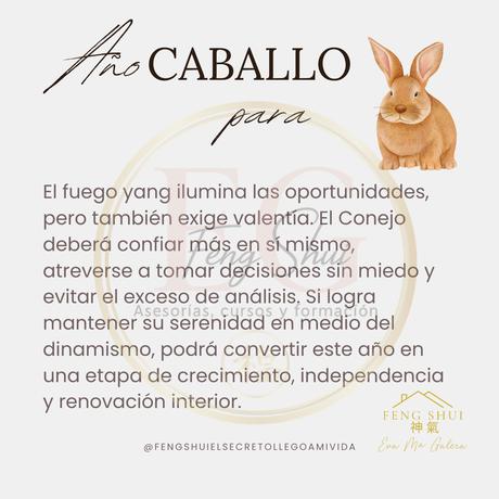 Horóscopo chino para el conejo en 2026