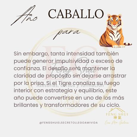 Horóscopo chino para el Tigres en 2026