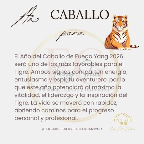 Horóscopo chino para el Tigres en 2026