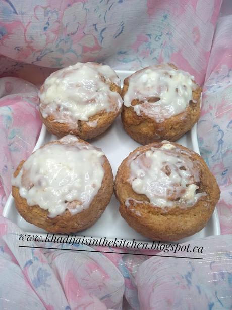 Roulés à la cannelle et à la farine complète (Recette facile et rapide) / Whole Wheat Cinnamon Rolls (Easy and quick recipe) / Espirales de canela y harina integral (Receta fácil y rapida) /   لفائف القرفة بالقمح الكامل (وصفة سريعة وسهلة)