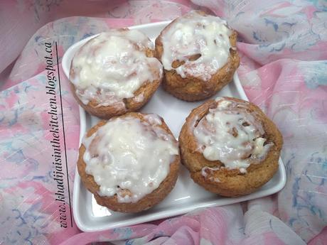 Roulés à la cannelle et à la farine complète (Recette facile et rapide) / Whole Wheat Cinnamon Rolls (Easy and quick recipe) / Espirales de canela y harina integral (Receta fácil y rapida) /   لفائف القرفة بالقمح الكامل (وصفة سريعة وسهلة)