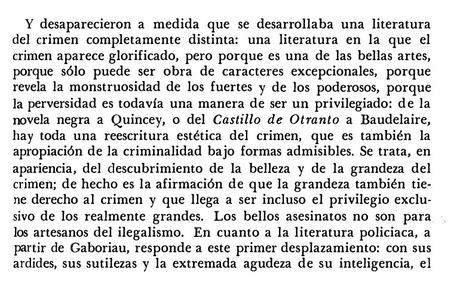 EL NACIMIENTO DE LA NOVELA NEGRA, según Foucault