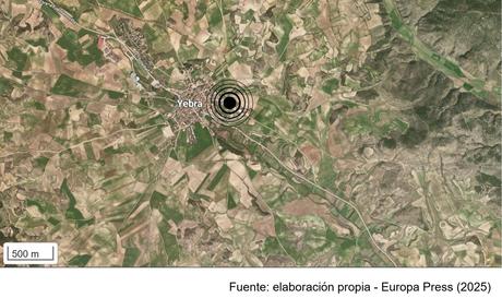 El Instituto Geográfico Nacional registra un terremoto de magnitud 3,1 con epicentro en Yebra (Guadalajara)