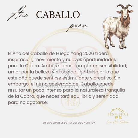 Horóscopo chino para la Cabra en 2026