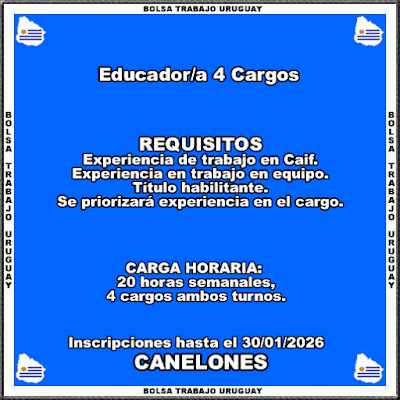 Educador-a 4 Cargos