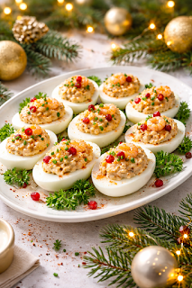 Huevos rellenos de Navidad Huevos rellenos de Navidad