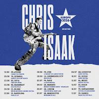Conciertos de Chris Isaak en Barcelona y Bilbao dentro de su gira por Europa en 2026