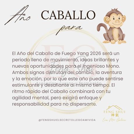 Horóscopo chino para el Mono en 2026