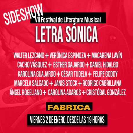 Letra Sónica, el Encuentro y Festival de Literatura Musical, anuncia su séptima versión.