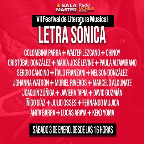 Letra Sónica, el Encuentro y Festival de Literatura Musical, anuncia su séptima versión.