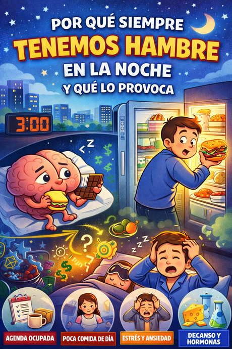 POR QUÉ SIEMPRE TENEMOS HAMBRE EN LA NOCHE Y QUÉ LO PROVOCA
