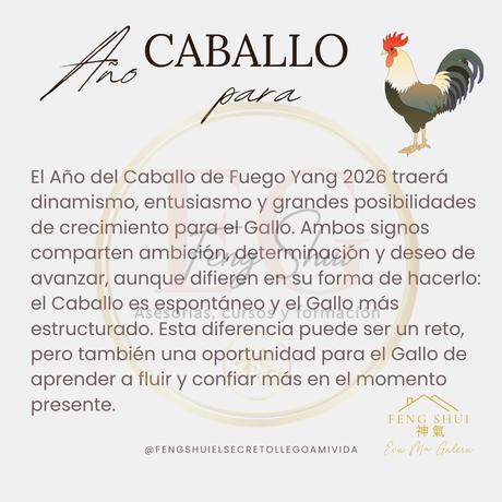 Horóscopo chino para el Gallo en 2026