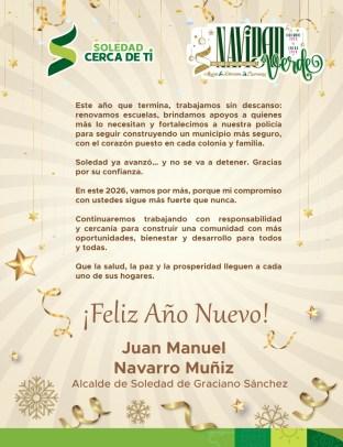 En 2026, Soledad continuará en el rumbo de la modernidad y el bienestar social