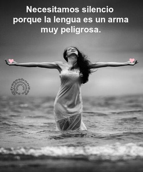 Necesitamos silencio porque la lengua es un arma muy peligrosa. Necesitamos silencio porque la lengua es un arma muy peligrosa.