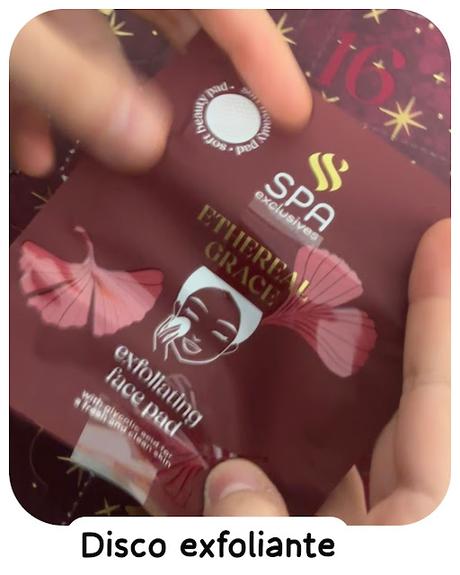 Exfoliating face pad Action