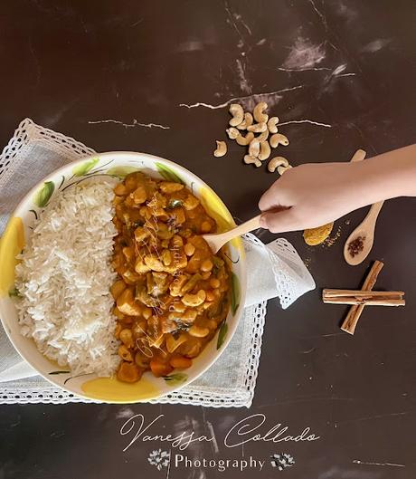 Curry de Boniato, Pollo y Garbanzos