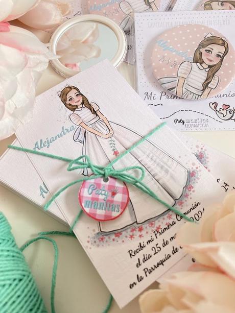 recordatorios recordatorios para regalar a los invitados en una primera comunión de niña