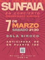 Concierto de Sunfaia en Siroco presentando Diástole