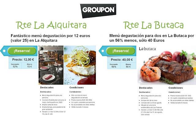 Gastronomía en Groupon