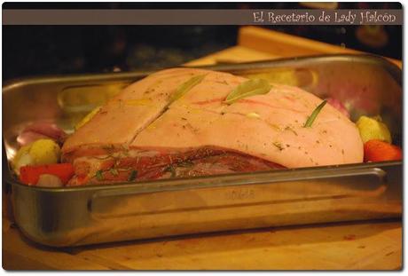 Paleta de cerdo al horno