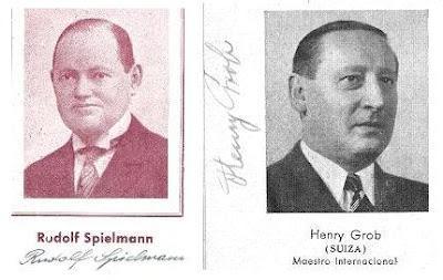 Los ajedrecistas Rudolf Spielmann y Henry Grob