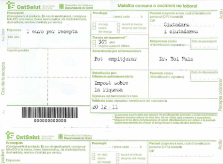 El aspecto social del copago por receta en Pediatria