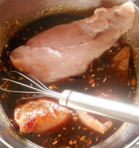 Pechuga de pollo laqueada Pechuga de pollo laqueada
