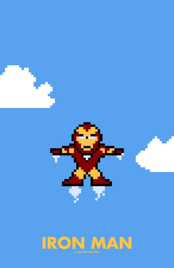 Carteles de películas en 8-bits