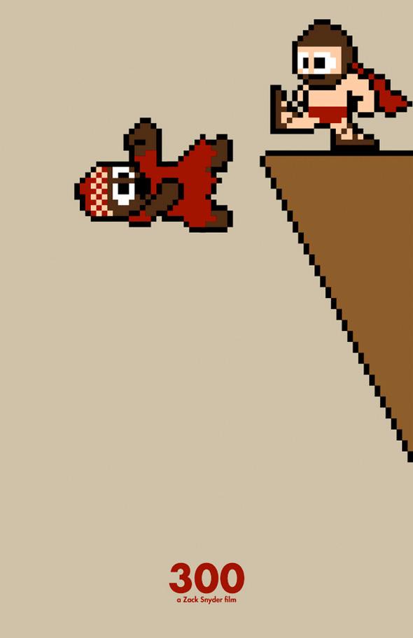 Carteles de películas en 8-bits