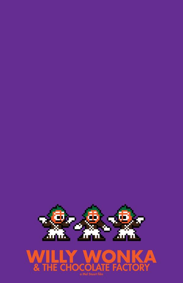 Carteles de películas en 8-bits