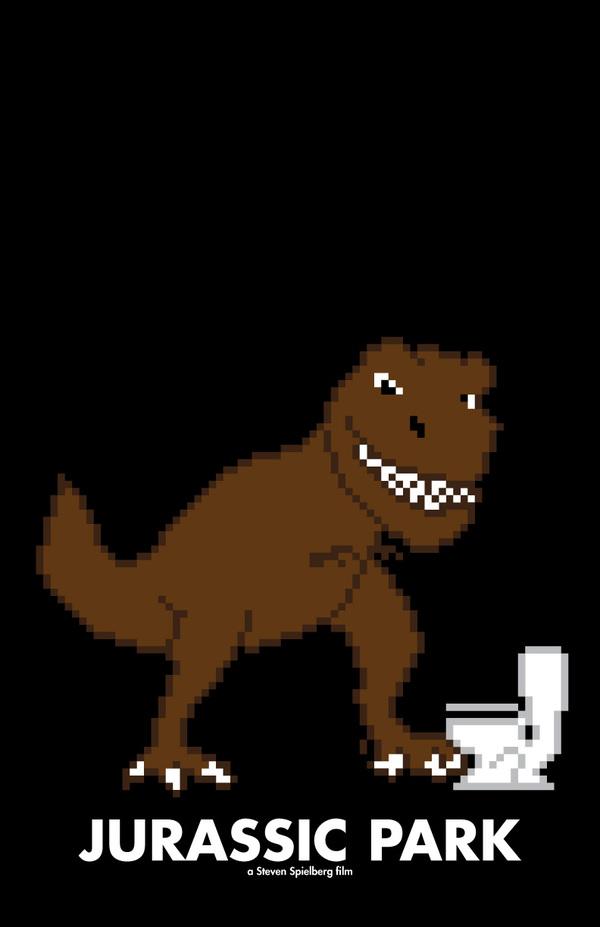 Carteles de películas en 8-bits