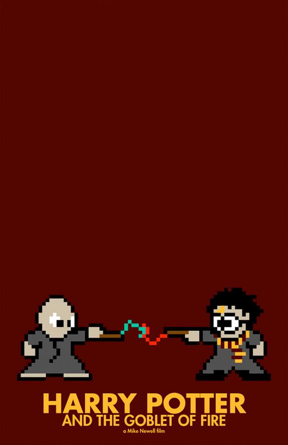 Carteles de películas en 8-bits