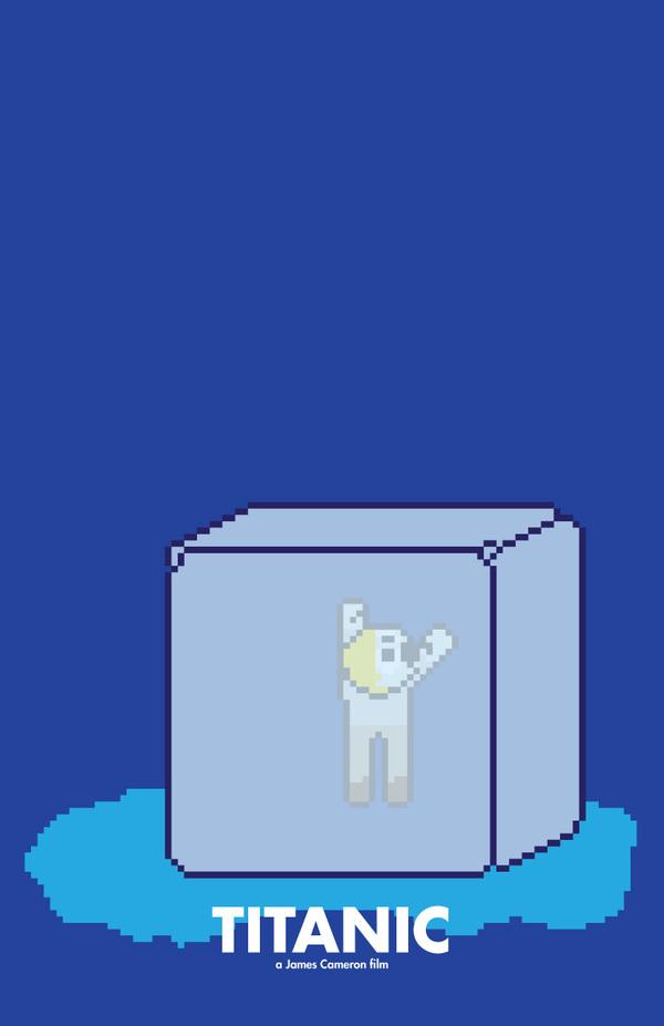 Carteles de películas en 8-bits