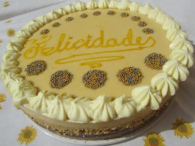 Tarta de natillas y galletas