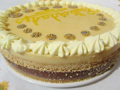 Tarta de natillas y galletas
