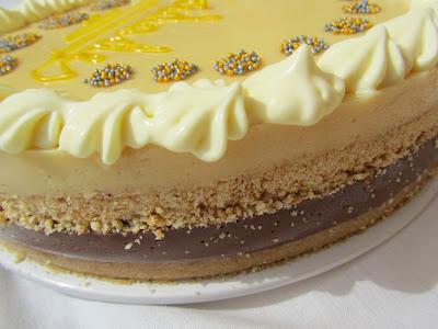 Tarta de natillas y galletas