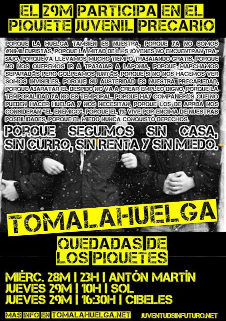 Llamamiento al piquete juvenil precario