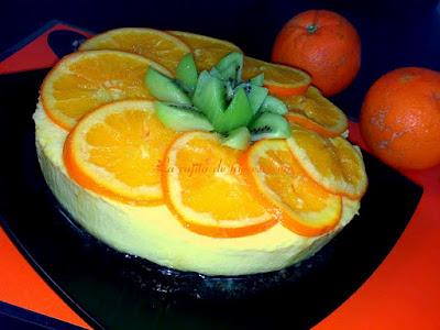 Tarta de naranja y chocolate